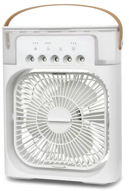 Persönlicher Luftkühler，mini-verdunstungskühler Mit 7-farbiger Led-beleuchtung，1/2/3-stunden-timer，3 Lüftergeschwindigkeiten Und 3 Sprühmodi