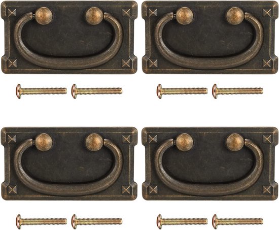 Antike Möbelknöpfe Und -griffe – 4 Stück Für Schränke, Kommoden Und Schlafzimmer Im Vintage-stil