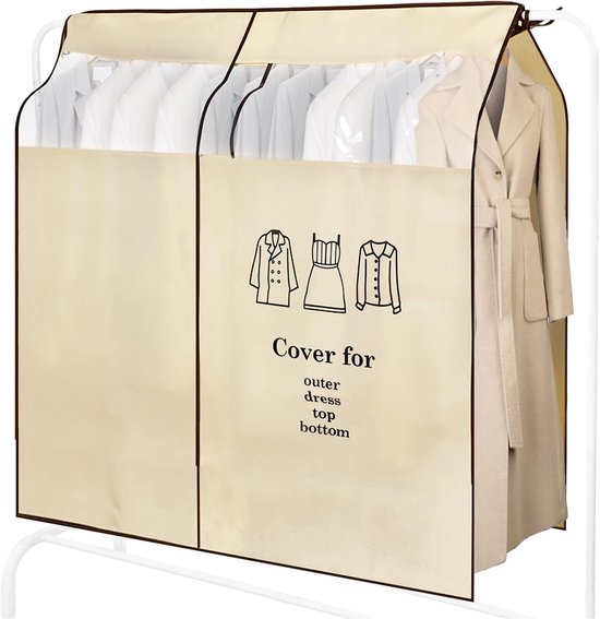 Atmungsaktiver, Staubdichter Kleidersack Mit Sichtfenster – 120 X 120 Cm – Khaki