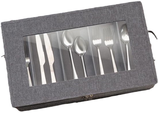 Aufbewahrungsbox Für Besteck Und Küchenutensilien. Robuste Besteckbox Mit Gepolsterten Trennwänden. Besteckbox Mit 5 Fächern. Besteckbox Mit Grif