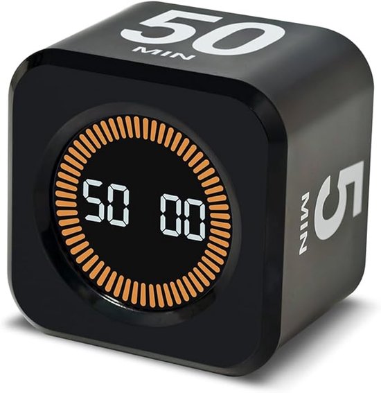 Visueller Drehtimer Mit Vorprogrammierten Zeiten Von 5, 10, 25 Und 50 Minuten Würfelförmiger Countdown-timer Für Den Schreibtisch