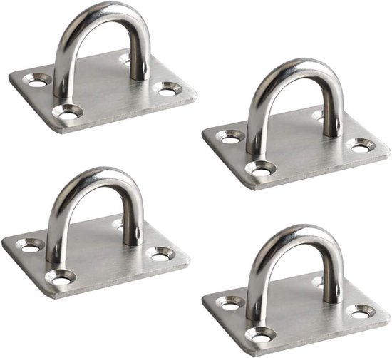 Dailygoods，mooche 4 Stück Deckenhaken Aus Edelstahl 304，4,6 Cm，deckplatte Und Gebogener Aufhängung