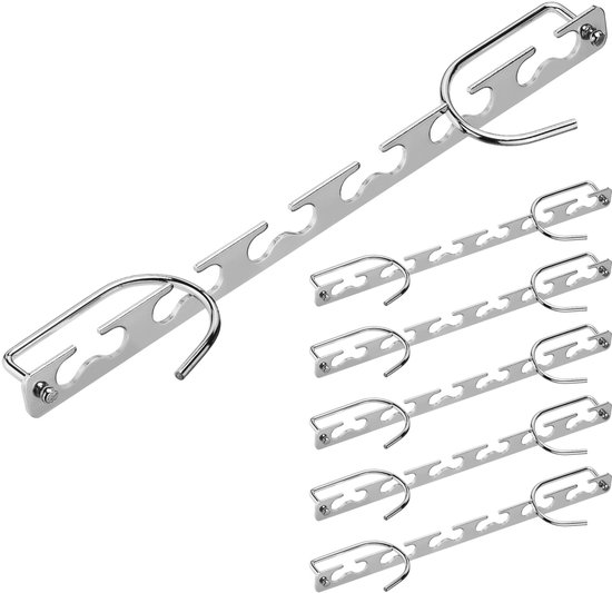 6 Platzsparende Kleiderbügel Aus Metall – Multifunktionale 6-in-1-kleiderbügel – Geeignet Als Rock- Oder Hosenbügel – Kleiderschrank-organizer