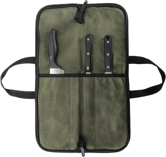 Messertasche/organizer – Küchenutensilientasche – Sichere Aufbewahrung – Sortierte Aufbewahrung – Ca. 48 X 315 Cm – Armeegrün