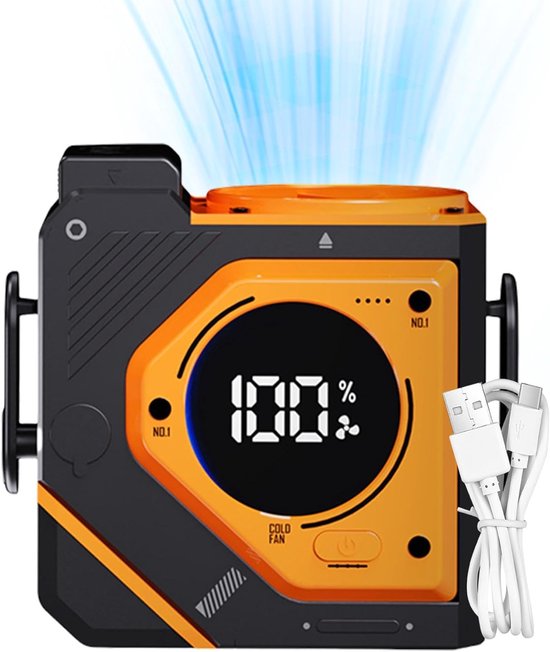 Clip-ventilator Für Die Hüfte，wiederaufladbarer Persönlicher Ventilator Mit 3 Geschwindigkeitsstufen，mit Digitalanzeige，sport Und Picknick