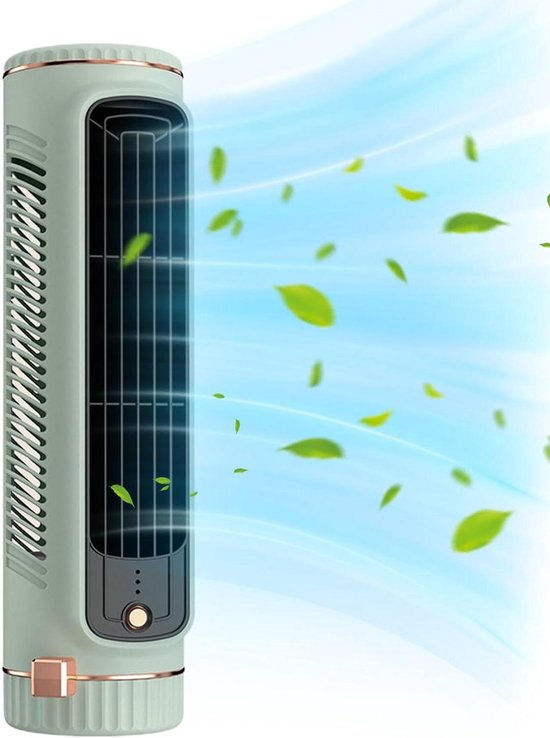 Tragbarer Luftkühler – Mini-klimaanlage – Raumkühlung – Geräuschloser Betrieb – 21 X 8 X 6 Cm – Hellgrün