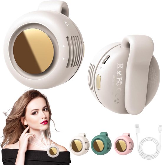 Clip-ventilator，tragbarer Ventilator，kabellos Und Ohne Rotorblätter，3 Geschwindigkeitsstufen，inklusive Usb-ladekabel