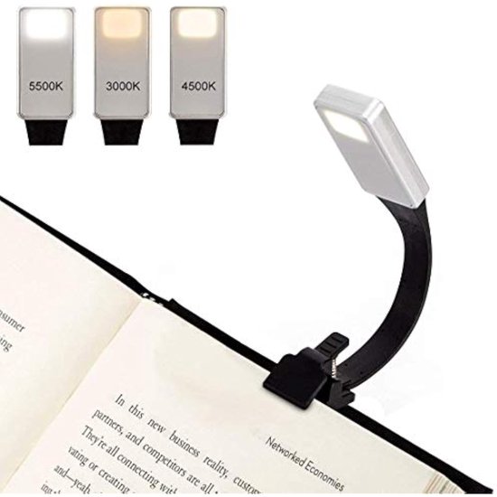 Wiederaufladbare Led-leselampe Per Usb Für Bücher, Zeitschriften, E-books, Tablets, Reisen Usw.