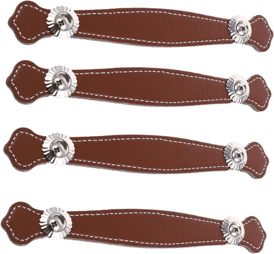 4-teiliges Set Gepäckgriffe Aus Leder，128 Mm Lochabstand，ledergriffe Für Koffer，schubladen Und Schranktüren，skandinavische Ledergriffe