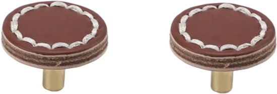 Kleiderschrankgriffe，2er-pack，aus Leder，kleiderschränke Und Kommoden，rötlich-braun，l33 X H23 Mm
