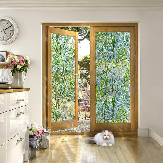Fensterfolie，50 X 200 Cm，elektrostatische Haftung，selbstklebende Fensterfolie，fensterfolie In Buntglasoptik，dekorativ Für Räume