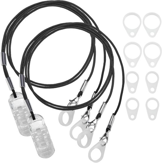 Verlustsicheres Kabel Für Hörgeräte，2 Sets Schutzhüllen Mit Verlustsicheren Kabeln，kabel Mit Schlaufen，clips Und Sicherheitsclips