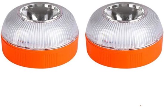 Wiederaufladbare Notleuchte – Magnetische Induktion – Magnetfuß – Kompakt Und Tragbar – 8 Gelbe Leds – Gelbes Blinklicht