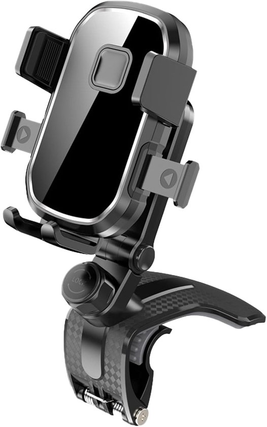 Verstellbare Autotelefonhalterung Mit Stoßfestem Design, Befestigung Am Armaturenbrett Mit Einem Clip.