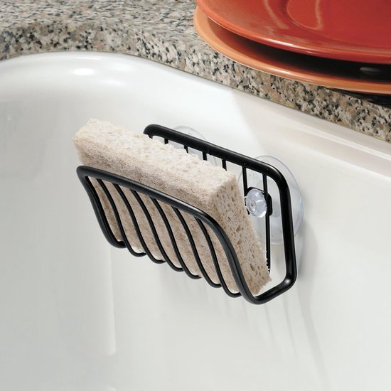 2 Stück，schwammhalter Mit Saugnäpfen，wandhalterung Für Schwämme，selbstklebender Schwammhalter Für Die Spüle，spülbecken-organizer