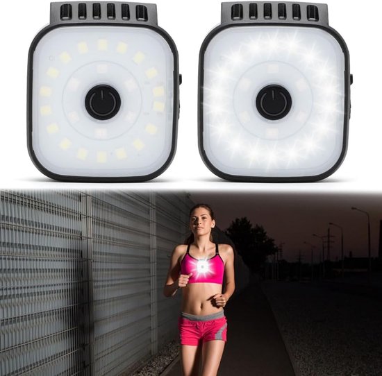 Led-klemmleuchten，2er-pack，wiederaufladbare Usb-schleifenleuchten，mini-stirnlampen Zum Anklemmen，mit 4 Beleuchtungsmodi，geeignet Zum Joggen