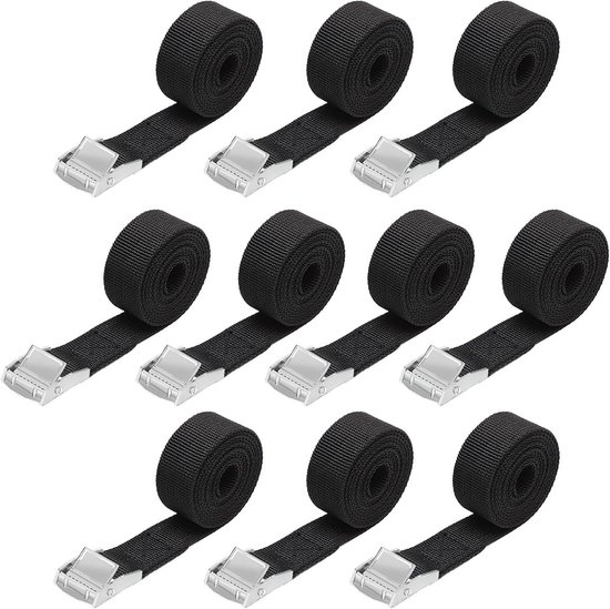 10er-pack Kurze Spanngurte (50 Cm) – Verstellbare Spanngurte Für Radfahren, Motorradfahren, Gepäck Und Camping