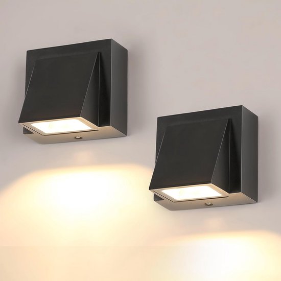 Wasserdichte Led-außenwandleuchte Ip65 – 2 Stück – Moderne Beleuchtung Für Garten Und Hof