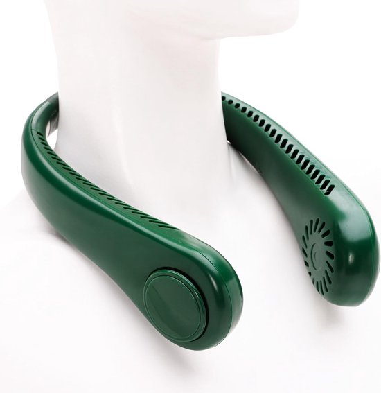 Freihändiger，wiederaufladbarer Nackenventilator，360°-luftstrom Für Drinnen Und Draußen，1 Farbe (zufällig Ausgewählt)