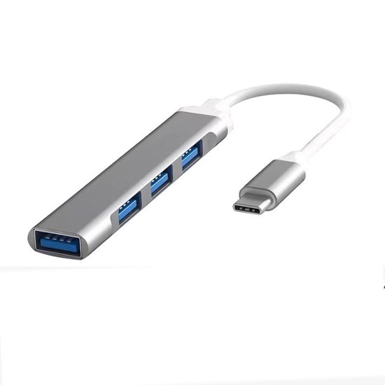 Usb-c-auf-multi-usb-adapter，4-port-mini-konverter Mit Usb-c-auf-multi-usb-anschlüssen，schlanker Aluminium-port-splitter Für Macbook Pro/air