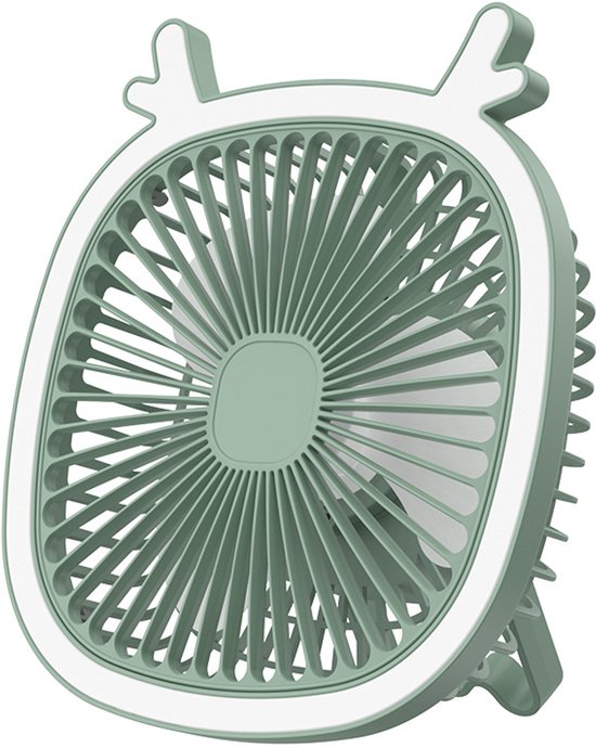Usb-tischventilator Mit 3 Geschwindigkeitsstufen – Leiser Ventilator Mit Led-licht Für Zuhause Und Büro