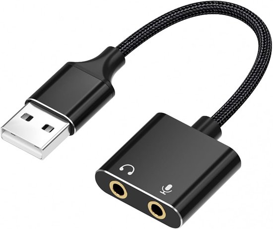 Usb-stereo-audioadapter – Externe Soundkarte Für Laptop, Kopfhörer Und 3,5-mm-mikrofon
