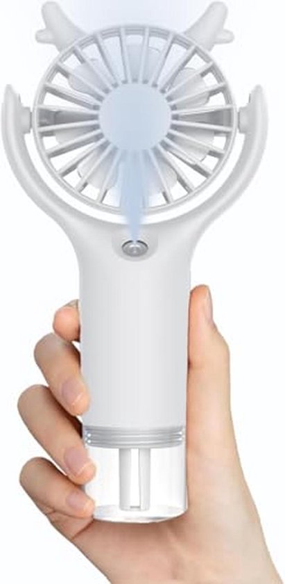 Tragbarer Mini-handventilator Mit Luftbefeuchtungsfunktion – Usb-c-aufladbar, 3 Geschwindigkeitsstufen, Ideal Für Reisen Und Sommer