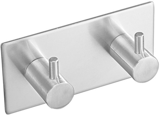 Doppelhaken，selbstklebender Wandhaken Zum Aufhängen Von Kleidung，wasserdichter Schlüsselhaken Aus Edelstahl，geeignet Für Badezimmer