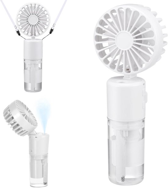 Tragbarer Handventilator Mit Wassersprühfunktion – Wiederaufladbarer Mini-usb-ventilator Mit 4 Geschwindigkeitsstufen