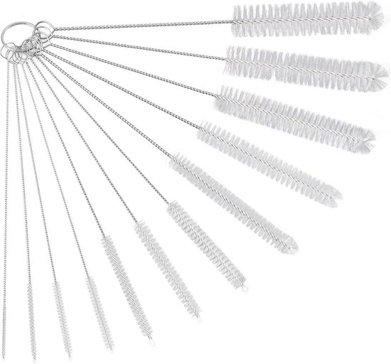 Set Mit 13 Reinigungsbürsten Für Strohhalme Und Flaschen – Nylon- Und Heizkörperbürste