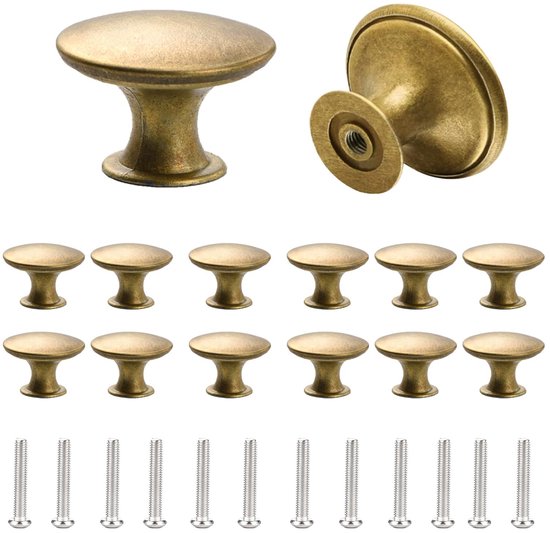 Dailygoods，12 Stück，runde Vintage-türknöpfe，30 Mm，passende Schrauben