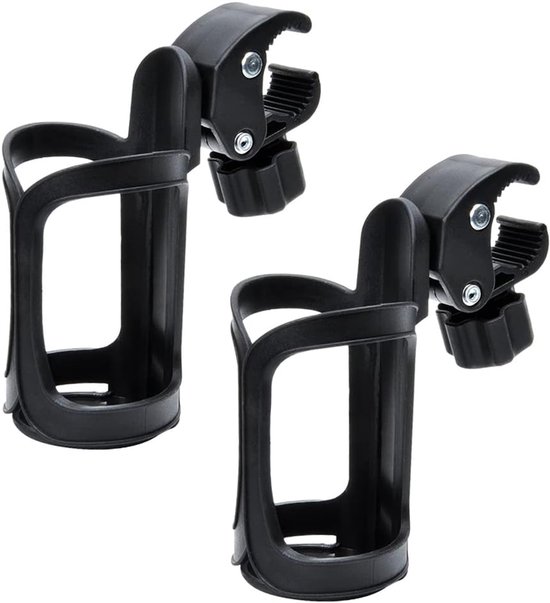 2x Universal-flaschenhalter Für Fahrrad, Kinderwagen Und Rollstuhl – 360° Drehbar