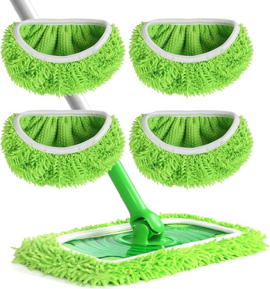 Wiederverwendbare Mikrofaser-wischmopp-pads – 4 Stück, Waschbar Und Als Ersatz Für Die Haushaltsreinigung Geeignet