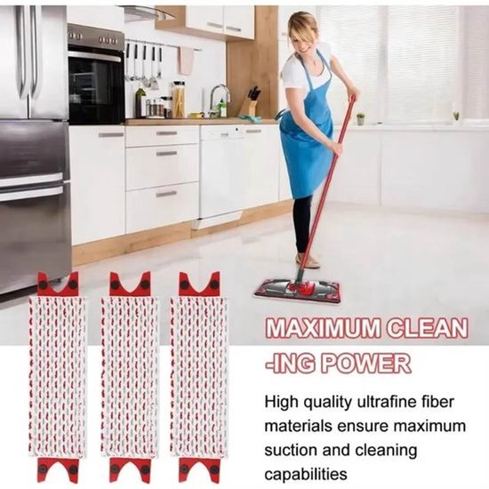 6er-pack Ersatz-mikrofasertücher Für Flachmopps, Waschbar Und Wiederverwendbar. Passend Für Vileda Ultramax/o-cedar Spin Mop-tuchzubehör.