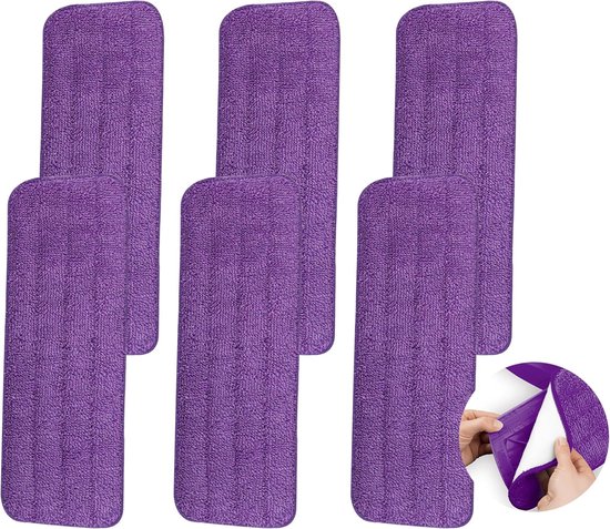 6 Stück – Nachfüllpads Für Sprühmopps – Geeignet Für Wischmopps – Wischsystem – Mikrofasertuch – Nachfüllpads Für Mikrofaser-wischmopps