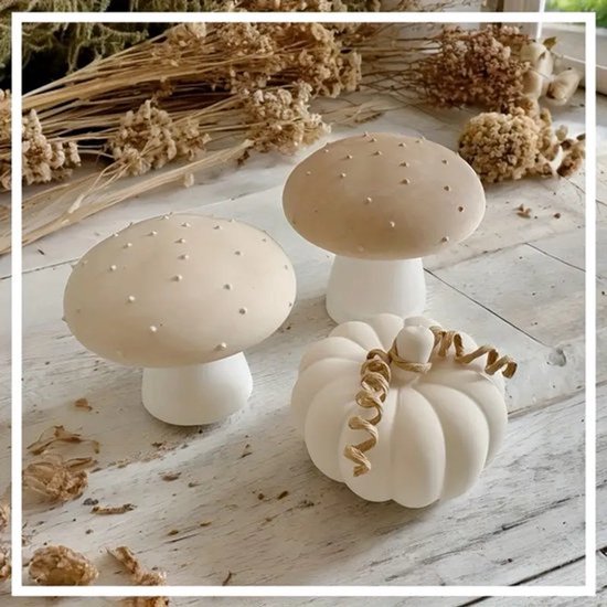 4 Stück Pilz-gipsformen, Diy-handarbeit, Gipsverband, Kerzenständer, Dekorative Formen, Harz-bastelformen, Heimdeko