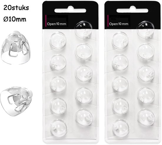 20 Stück – Ohrstöpsel Für Hörgeräte – Passend Für Minifit – Offene Belüftung 10 Mm – Silikon – Ersatz-ohrstöpsel – Hörgerätezubehör