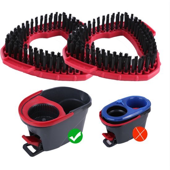 Passend Für Vileda / Micros Power / O-cedar Dreieck-rotationsmopp, Ersatzbürste, Haushaltsbodenbürste, Badmopp, 2 Stück