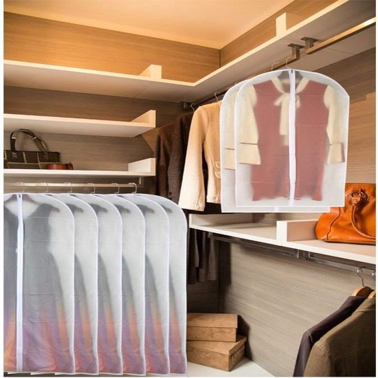 Transparente Kleidersäcke，mit Reißverschluss，staub- Und Wasserdicht，geeignet Für Mäntel，kleider Und Anzüge，60 X 100 Cm，5 Stück