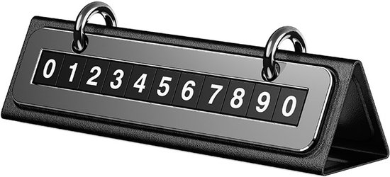 Luxuriöses Kfz-parkplatznummernschild Aus Leder Und Aluminium – Magnetische Nummern Mit Sichtschutzschieber Und Langlebiger 3m-befestigung