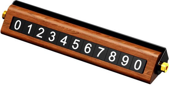 Autokennzeichen In Holzoptik Mit Magnetziffern Und Sichtschutz Zum Aufschieben – Luxuriöser, Temporärer Handyhalter Für Das Armaturenbrett