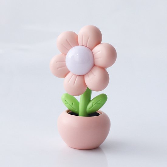 2-teiliges Mini-blumen-nachtlicht, Kreative Nachttischdekoration – Rosa + Lila