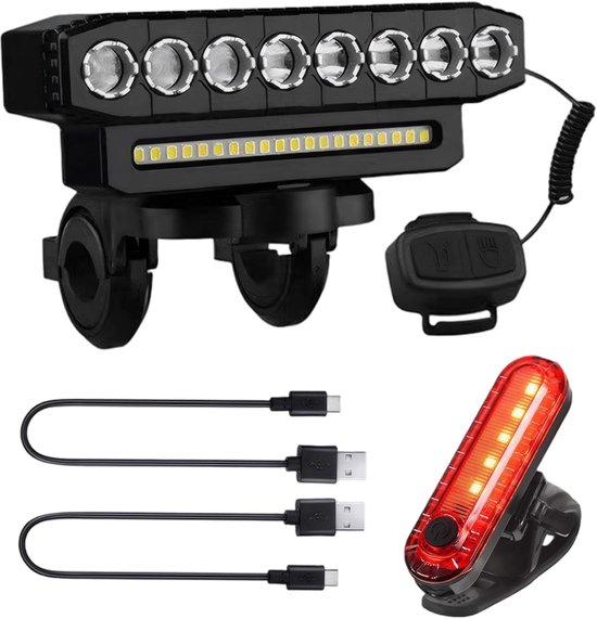 Fahrrad-frontlicht Mit Hupe – Wiederaufladbar – Wasserdicht – Led