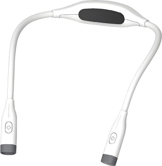 Wiederaufladbare Nackenleuchte，led-leselampe，3 Farbmodi Und Einstellbare Helligkeit，flexible Freisprechlampe，weiß