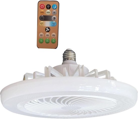 Deckenventilator Mit Fernbedienung，dimmbarer Led-deckenventilator，eingebaute 30w E27 Glühbirne，geeignet Für Wohnzimmer，mit 3 Lichtfarben