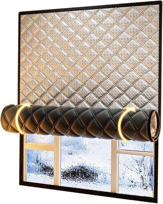 Fensterisolierungsset，isoliert Gegen Hitze Und Kälte，winterisolierungsvorhänge，klettverschluss (130 Cm X 150 Cm)
