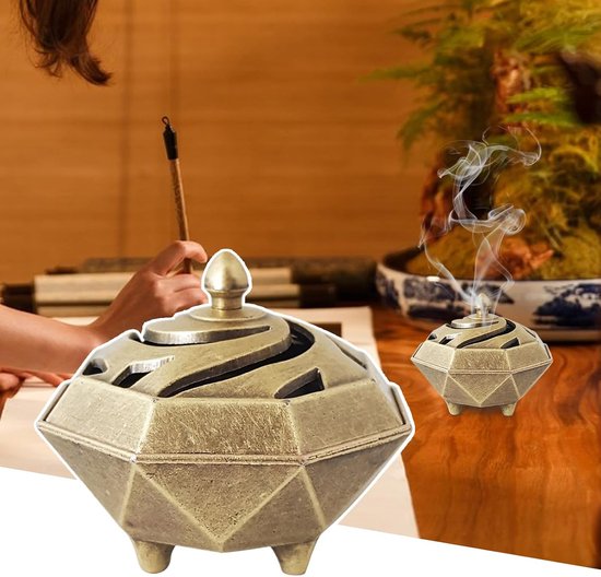 2-teiliger Räucherstäbchenhalter – Räuchergefäß Aus Zinklegierung Für Zuhause, Accessoires, Duftdiffusor Für Entspannungsecke, Teestube
