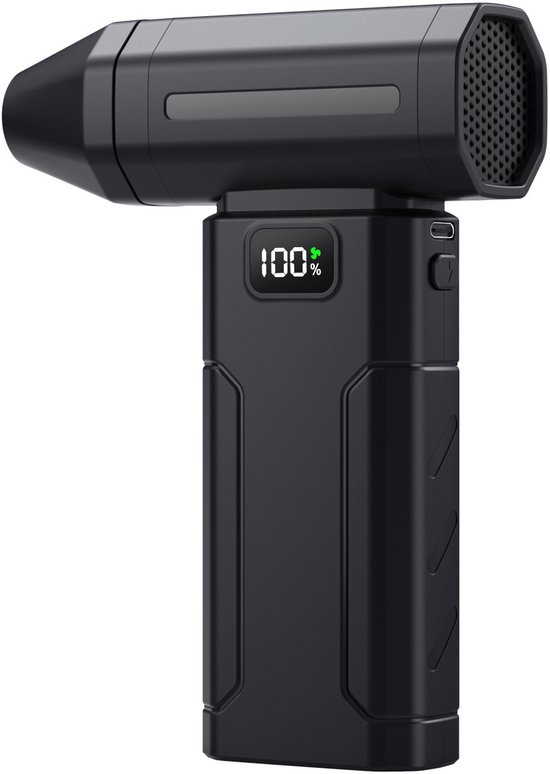 Ein Tragbarer，wiederaufladbarer Usb-ventilator Mit 6 Einstellbaren Windgeschwindigkeiten (5 Geschwindigkeiten + Turbo)，einem 3000-mah-akku