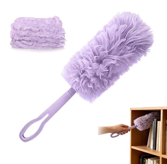 Staubmopp，1 Stiel + 4 Ersatztücher，haushaltsstaubsauger，staubmopp Mit Ausziehbarem Stiel，ersatz-staubtücher，faltbarer Staubmopp，46 Cm