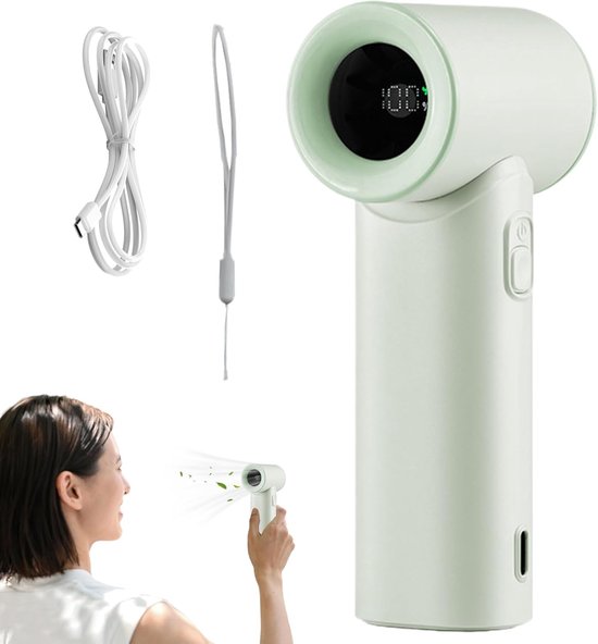 Tragbarer Handventilator，3000 Mah，5 Geschwindigkeitsstufen，camping Und Strand